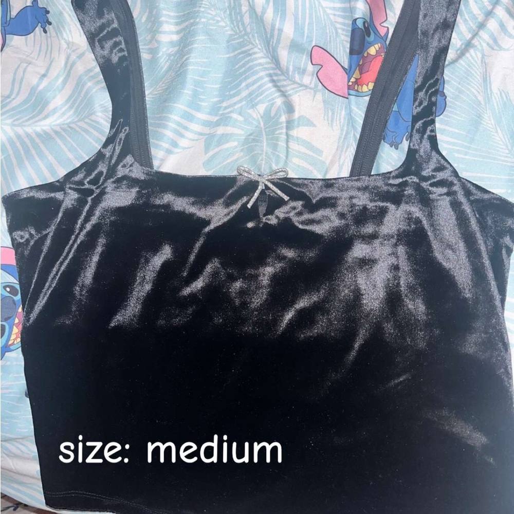 Elegant Black Velvet Women's Top